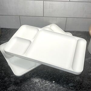 Set of 3 TUPPERWARE like new divided serving trays Kids elderly Camping